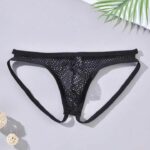 Siyah Fantezi Seksi Fileli Erkek Jockstrap CB270421