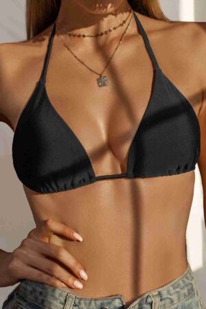 Siyah Boyundan Bağlamalı Bikini Üstü MS43759